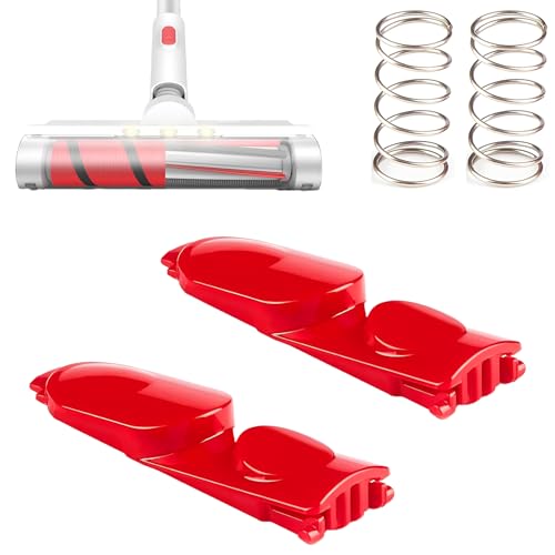 2 pezzi Clip Latch Tab Button con primavera, pezzi di ricambio per aspirapolvere, azionamento elettrico, interruttore di alimentazione a lunga durata, pulsante di bloccaggio a clip, per Dyson V7 V8