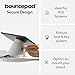 Bouncepad Click iPad POS Stand & Docking Station | iPad Stand for Business | Compatible with All Tablet Models | Table Mount Tablet Kiosk Register | White
