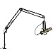 ProBoom 51900-B Elite Standard Mic Arm with 12" Cast Aluminum Riser, 29" (73.7 cm) Reach, Holds Up to 2.5 lbs, Black/Chrome