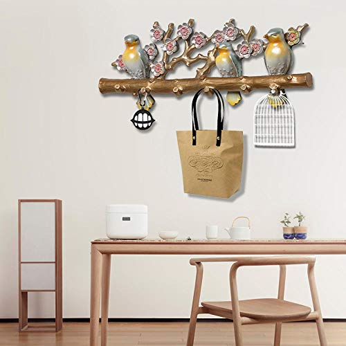 Rangement clé mural oiseau pour optimiser une entrée encombrée - 4