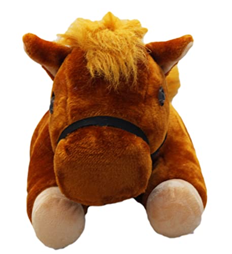 Image of Tickles Soft Stuffed Plush Horse Animal Toy for Kids Room (Color: Brown Size: 60)