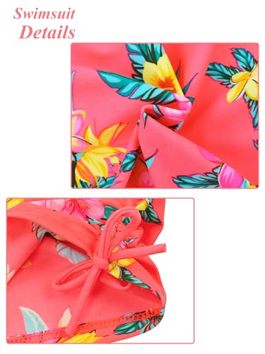 Image of Girls Rash Guard 2 Pieces Bathing Suit UPF50+ Swimsuit with Swimming Skirt Swimwear 2-14Y