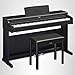 Yamaha YDP165 Console Digital Piano with Weighted 88-Key Graded Hammer 3 Action, CFX Concert Grand Piano Sound, Includes Bench (Black)