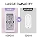 Adiding Jewelry Cleaning Machine, 1000mL (33.8oz) Sonic Retainer Ring Cleaner with 5 Time Mode and Degassing Function Ultrasonic for Glasses, Earrings, Necklaces, Denture, Coins, Pacifier (Purple)