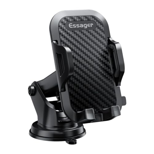 Essager Universele Telefoonhouder Auto Dashboard/Raam Zuignap Zwart - Afbeelding 3