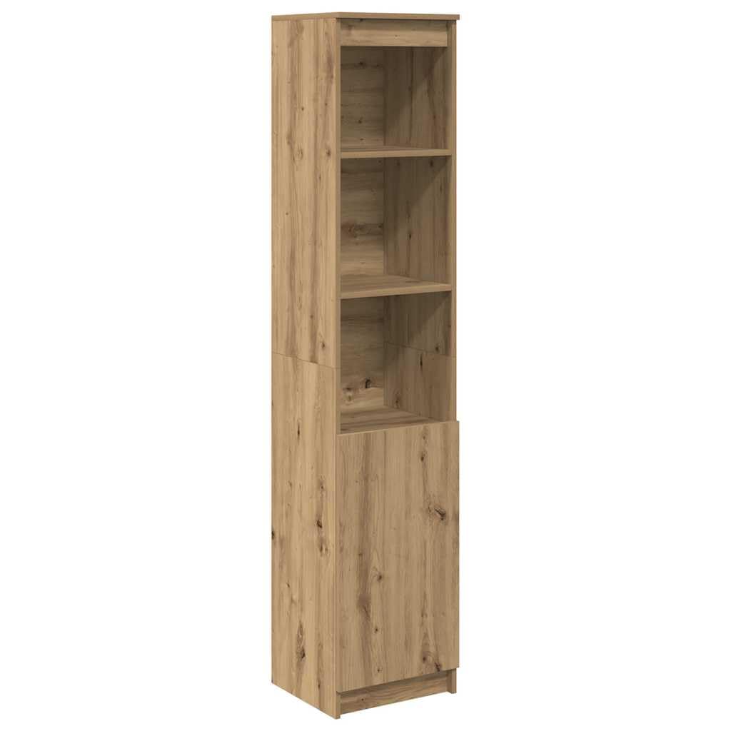 vidaXL Credenza Alta Rovere Artigianale 37,5x35x180 cm in Truciolato, Mobile, mobiletto Laterale, mobiletto portaoggetti Alto, mobiletto portaoggetti
