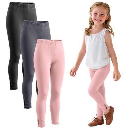 Image of 3 Pack Toddler Girls Cotton Leggings Bow Tight Pants