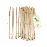 Englischer Staketenzaun Kastanie - Länge 5 Meter, Höhe 100 cm, Lattenabstand 6-8 cm