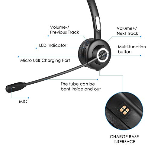 Auriculares Bluetooth con Micrófono y Cancelación de Ruido miniatura 7