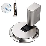 Magnetischer Türstopper, Kein Bohrer, Mechanischer Leiser Bodentürstopper Selbstklebender Magnet Türhalterfang, Verstellbarer Heavy Duty Saugtürstopper Türschlösser für Zuhause oder Garage (Silber1)