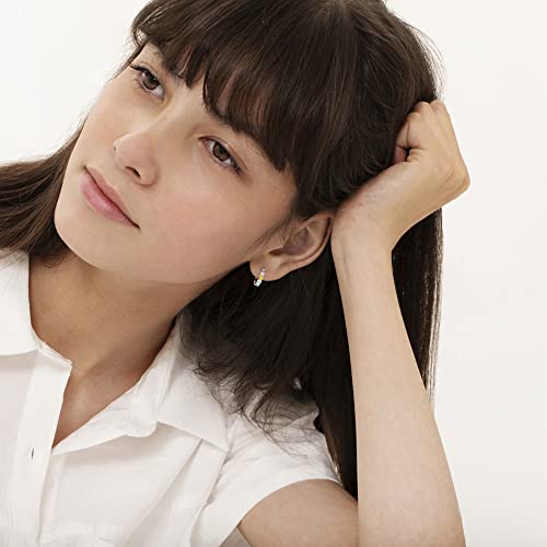 925 Sterling Silver Tiny Heart Enamel Huggie Hoop Earrings - Multicolored Heart Themed Hoops2