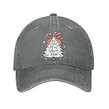 Oh Come Let Us Adore Him Christian Jesus Christmas Hat for Men Fashion Washed Light Grey