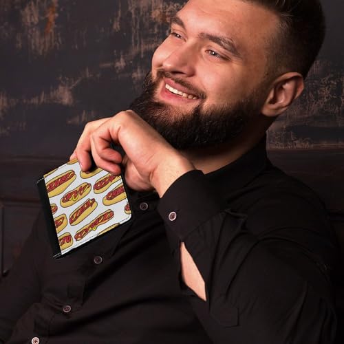 Hot Dogs Mustard Ketchup Fashion Bifold Wallets for Men Women Slim & Thin Credit Card Holder Wallet Purse4