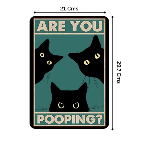 Image of Zesta Bathroom Decor Items Washroom Decor Tin Sign | Aesthetic Posters Wall Poster for Bedroom | Magnetic Cafe Decoration Items / Restaurant Decorations Items | Quirky Home Decor Bar Accent (Bathroom (9))