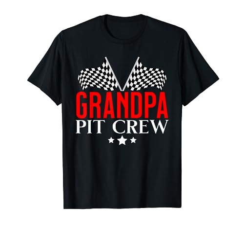 GRANDPA PIT CREW COOL FUNNY BIRTHDAY Racing Family Camiseta
