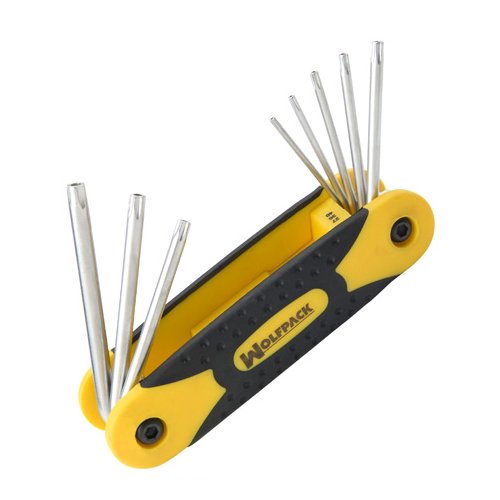 Jeu de 9 clés Torx Etoile Haute Résistance en Acier S2 anodisé bronze Jeu de 9 clés Torx Etoile Haute Résistance en Acier S2 anodisé bronze
