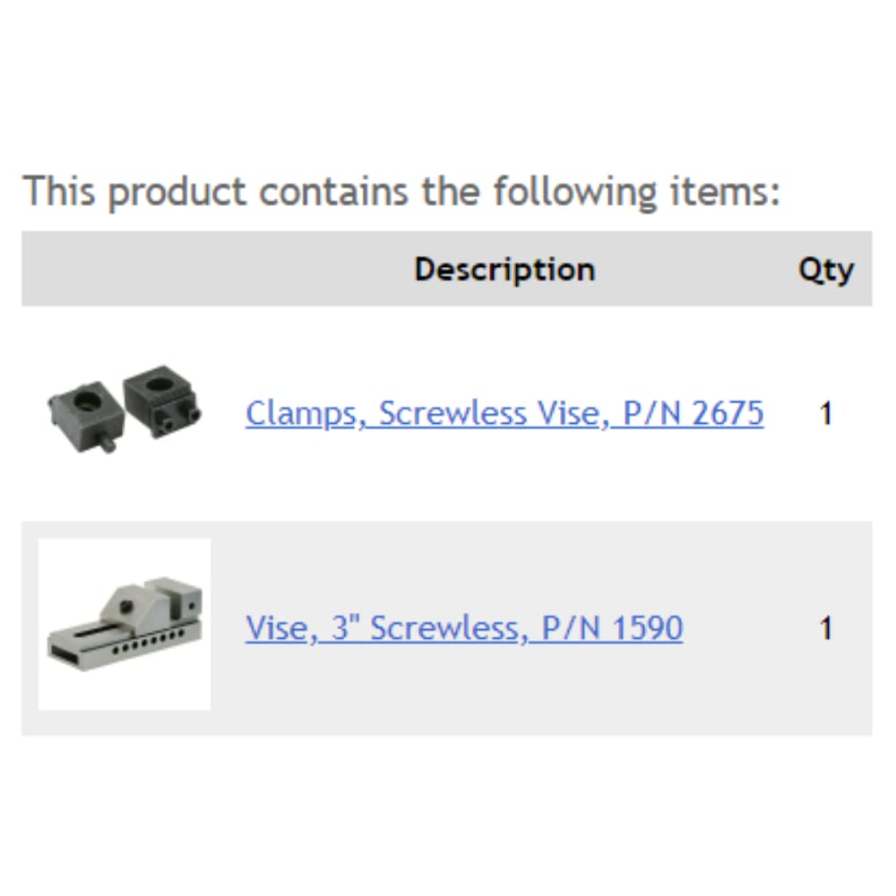 3" Screwless Vise With Height Adjustable Hold Down Clamps - Precision Toolmakers Vise For Milling Machines