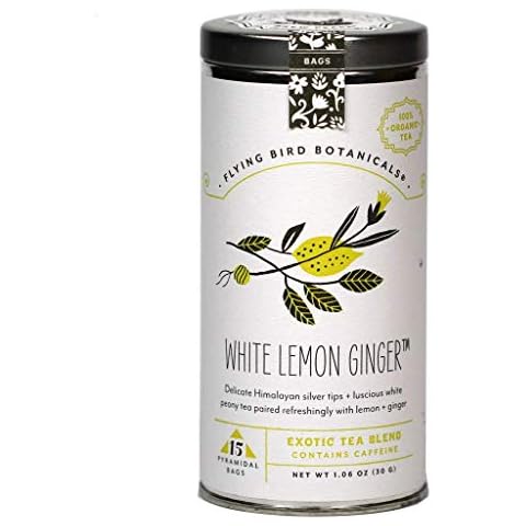 FLYING BIRD BOTANICALS White Lemon Ginger Tea Cover