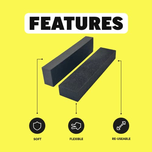SPORTTAPE Rugby Lifting Blocks - Pack of 8, Black, 150mm x 30mm x 25mm - Image 3