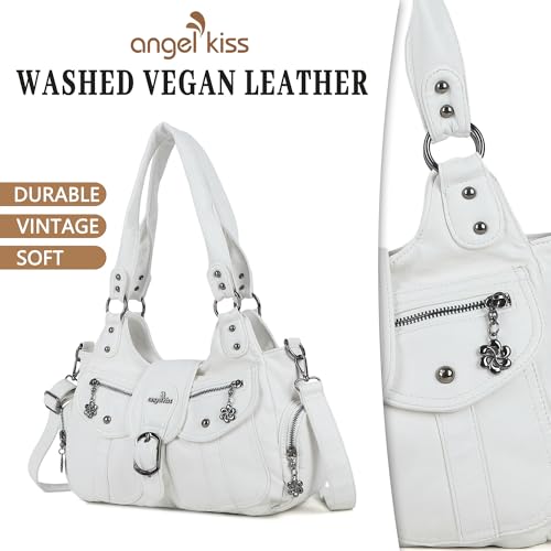 Image of Angel Kiss Hobo Bags for Women Vegan Leather Shoulder Purses and Handbags Ladies Roomy Tote Bags Purse with Crossbody Strap