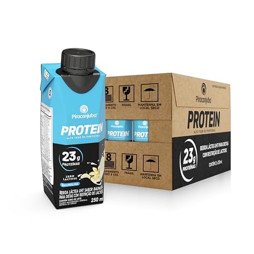 Pack de Whey Zero Lactose Baunilha 23g Piracanjuba 250ml - 12 Unidades