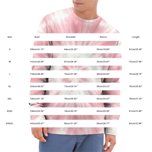 Sudadera para hombre de cuello redondo manga larga estilo tie-dye 3