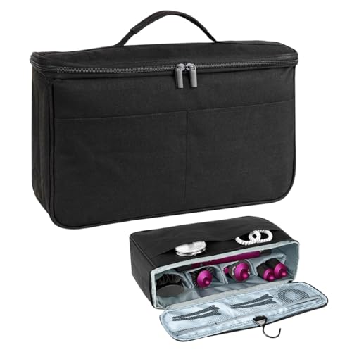 Image of MAYCREATE Airwrap Travel Case for Dyson Airwrap & Shark FlexStyle, Travel Portable Storage Bag with Hanging Hook and Multi-Pockets for Hair Curler and Accessories
