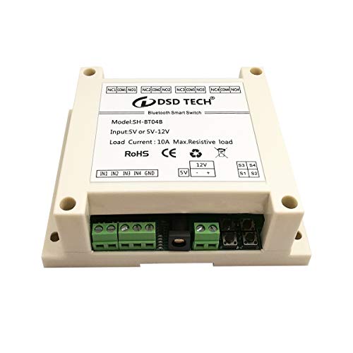 DSD TECH SH-BT04B Relais Bluetooth V2 à 4 canaux Prend en Charge la minuterie et Code de sécurité