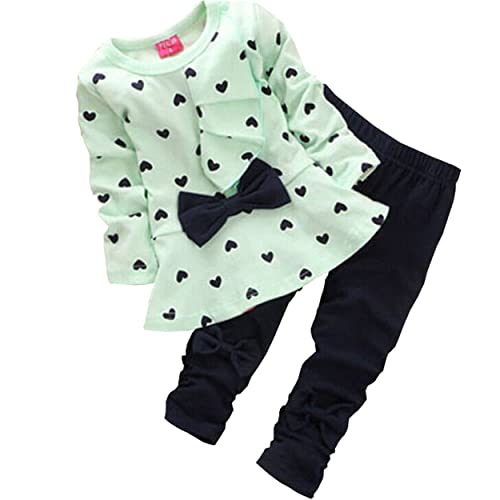 Image of MINKIDFASHION Baby Girls Infant Clothing Set Long Sleeve T Shirt Pants Kids Toddler Children Tops Outfits