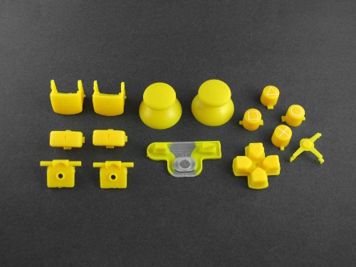 PS3 Yellow Full Parts Set (Thumbsticks, Buttons, D-pad, Triggers, Start/Select) for Playstation 3 Controller image 2