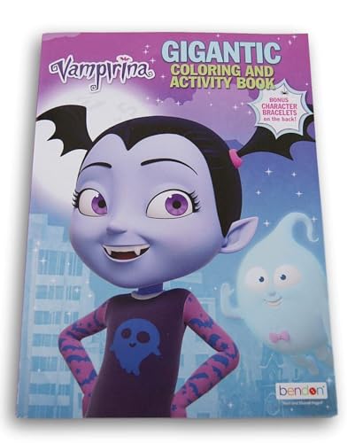 Vampirina Gigantic - Libro da colorare di 192 pagine con braccialetti con personaggi sulla copertina posteriore