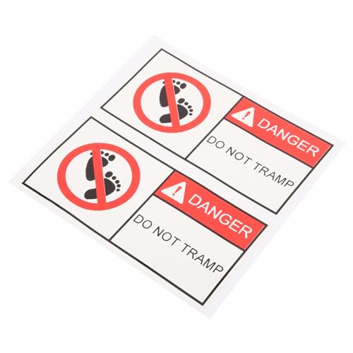 COSMEVIVI 2piezas Señal De Advertencia No Firmar Pegatinas De Alarma Segura y Fácil De Poner Para Taller