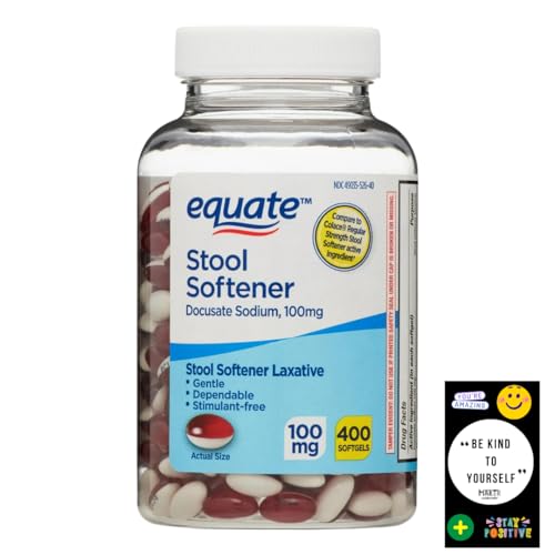 Equate Stool Softener Laxative Softgels 100 mg 400 Count and. Card Gift of Maker Explorador Private Label
