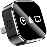 3-in-1 CarPlay Wireless Adapter für iPhone – Wireless CarPlay + Mirror Link + Plug & Play, Mini &Stabiler USB/Type-C Car Play Adapter,Unterstützt iOS 10+ & Alle Fahrzeuge mit Kabel-CarPlay ab 2016 (F)