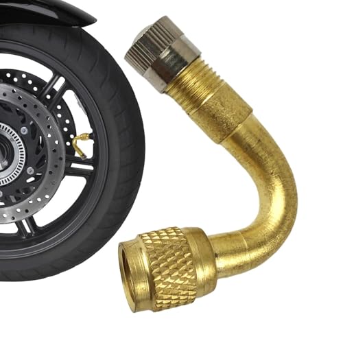 Rallonge de valve de pneu 15 g - Adaptateur de tige, rallonge d'air | Connecteur coudé à 90 degrés, outil de gonflage portable pour vélos, motos, roues de scooter, accès facile à la pompe, entretien
