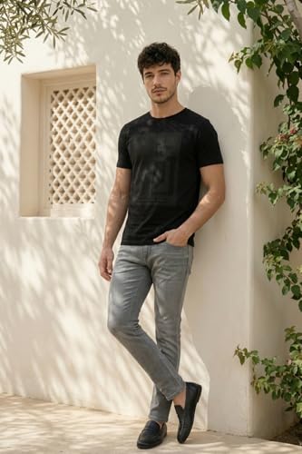 Image of Louis Philippe Men's Cotton Slim Fit T-Shirt