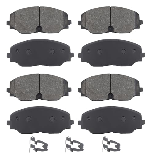 EXPPOWER Front Rear Ceramic Brake Pads Kit Replacement For HYUNDAI PALISADE 2020-2022,2020 for KIA TELLURIDE