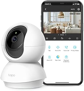TP-Link Tapo 2K Pan Tilt Security Camera for Baby Monitor, Dog Camera w/ Motion Detection, 2-Way Audio Siren, Night Vision, Cloud &SD Card Storage (Up to 256 GB), Works with Alexa & Google Home (C210)