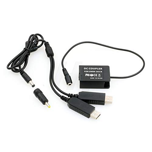 Adaptador de corriente DMW-DCC8 Dual USB para eliminar el límite de batería en LUMIX 3