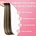 GOO GOO Genius Weft Hair Extensions Human Hair, Sew In Hair Extensions Rooted Remy Weft, 4/26/4 Balayage Chocolate Brown to Honey Blonde 18inch 50g, Hand Tied Weft Hair Extensions