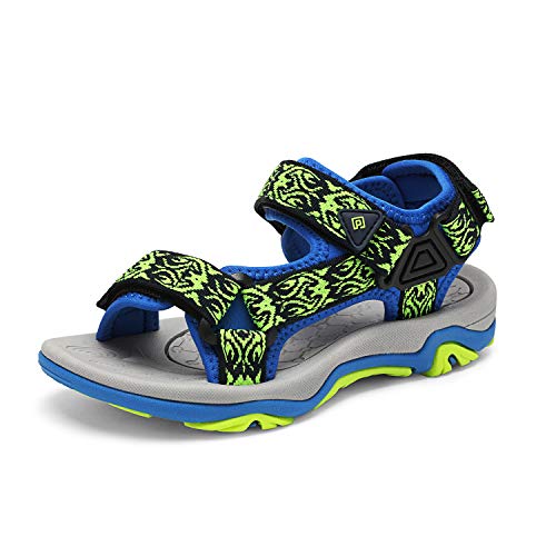 DREAM PAIRS Little Kid 170892-K Royal NEON Green Outdoor Summer Sandals Size 12 M US Little Kid