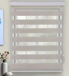 Persiana Rolo Duplo Bandô Sunny Linho 100 (L) x 220 (A) Cortina Zebra Double Vision 1,00 X 2,20