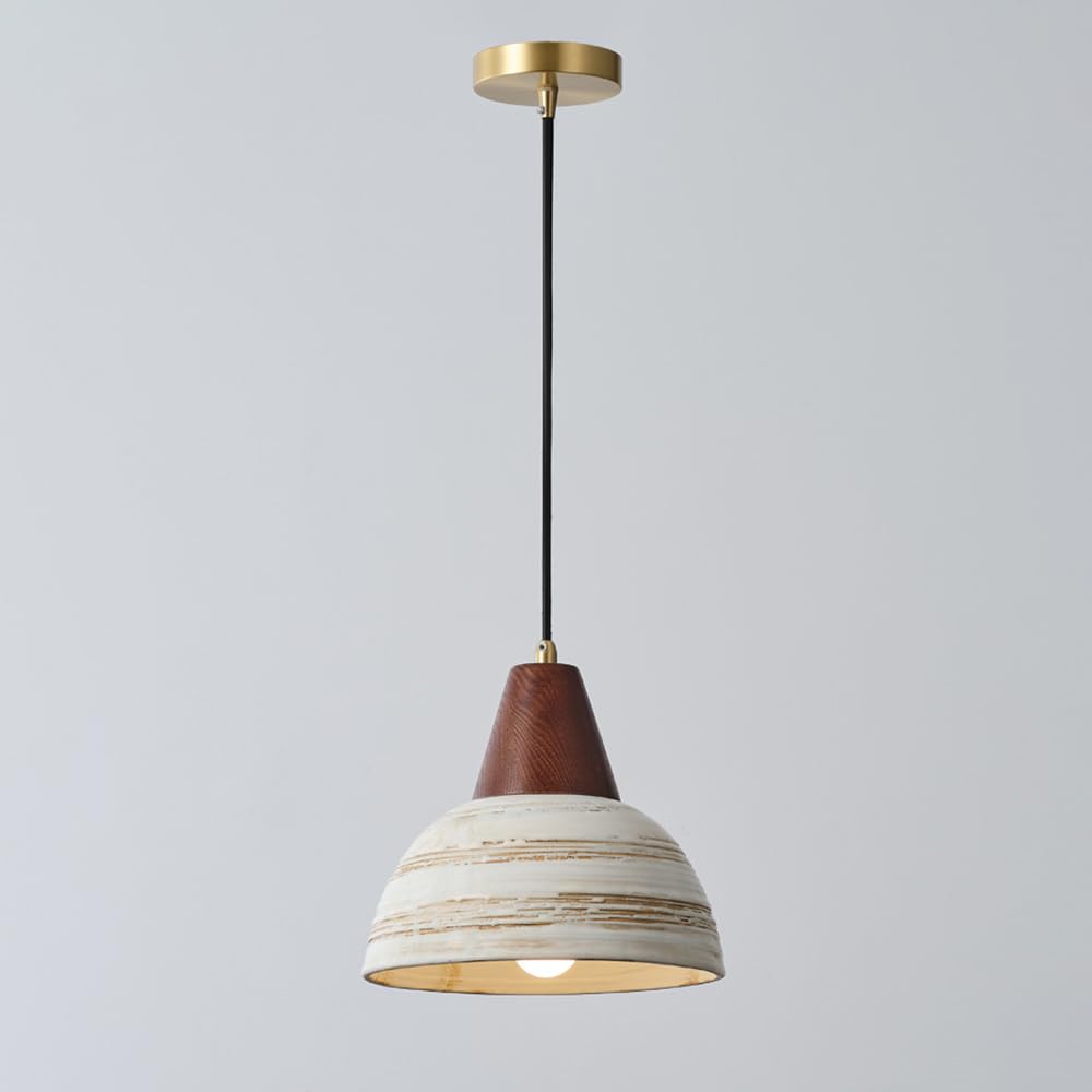Suspension en céramique blanche Jadssox lampe suspendue moderne vintage finition en laiton