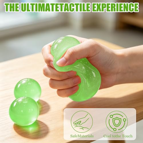 Coconut Oil Squishy - 1 Pack Cute Slow Rising Squeeze Toy, Soft Coconut Oil Stress Ball for Stress Relief, Desk Toy, Party Favor, Gift for Adults, 4 Color Options - Green — view 5