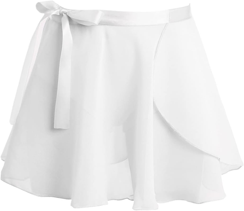 Jugaoge Children Little Big Girl Sheer Ballet Dance Skirts Chiffon Wrap Skirt Over Scarf for Dancing with Waist Tie