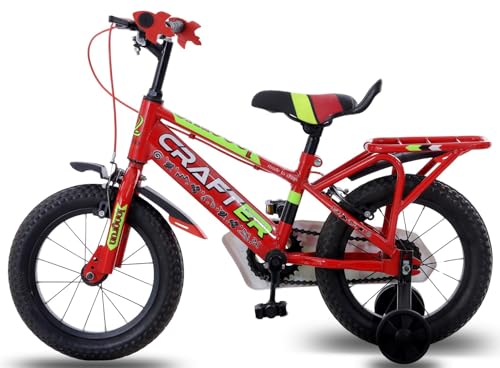 Image of longrun 14T Cycle for Kids 2-5 Years Boys and Girls | Bicycle for Kid with Training Wheels | Kids Cycle for 2 to 5 Years with Adjustable Seat | Easy 4-Step Setup | 95% Fitted | 14 Inch Kid Cycle (Red)