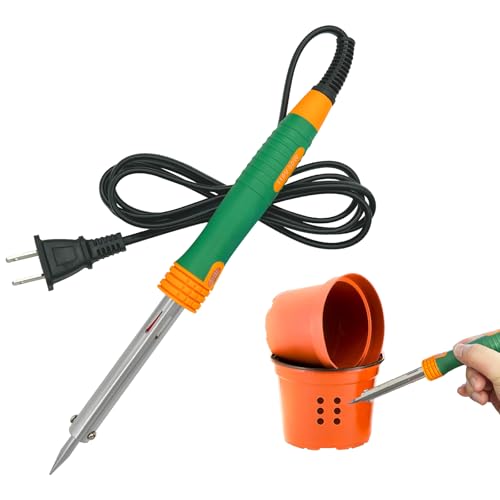 DIY Plastic Pots for Plants,Small Plant Pots Perforator for Home Use,Flowerpots Drilling,Add Drainage Holes to the Flower Pot,Soldering Iron,Planting Tools for Indoor and Outdoor Garden Plants.