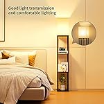 SUNMORY Floor Lamp with Shelves, Modern Square Standing Lamp with 3 Color Temperature Bulb, Corner Display Bookshelf Lamp for Living Room and Bedroom(Black) - Image 3