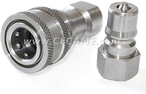 DT 1/4" Stainless Steel Quick Connect Coupler Valve Carpet Cleaning Wand Truckmount - 1