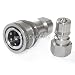 1/4" Stainless Steel Quick Connect Coupler Valve Carpet Cleaning Wand Truckmount